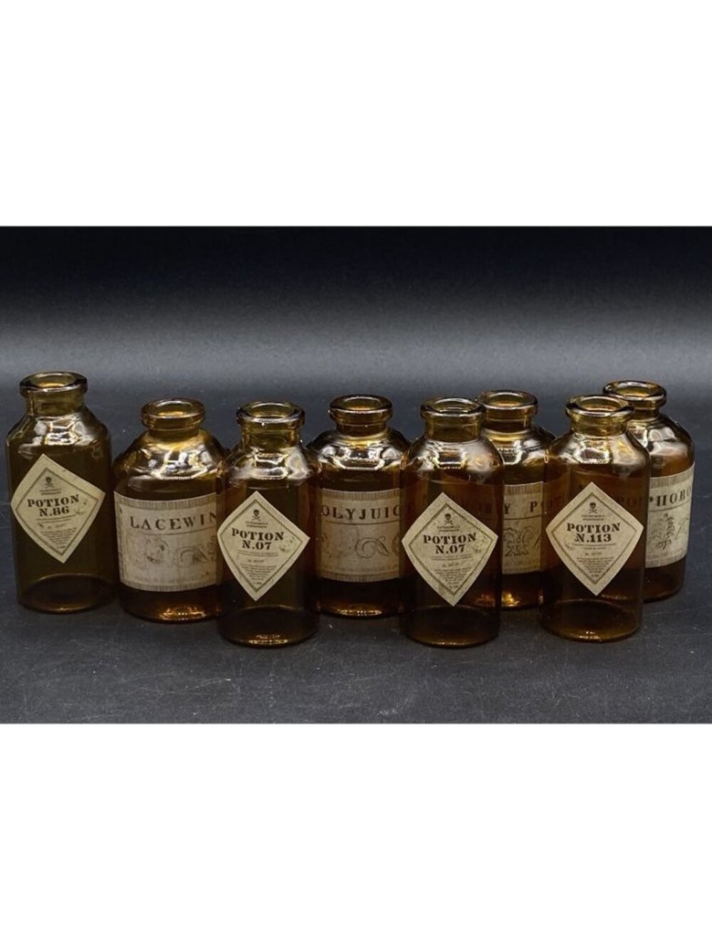Harry Potter Half Blood Potion Bottles P Labels Lot 8 Fictional Props Spells